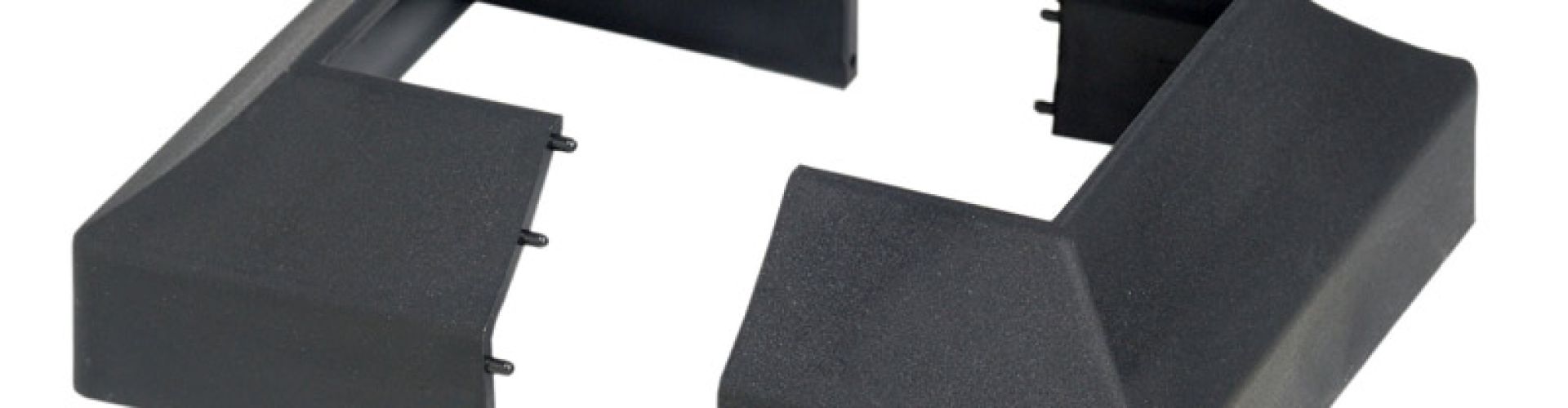 Black baseplate cover for railing posts