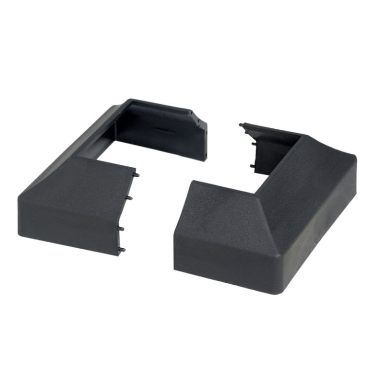 Black baseplate cover for railing posts