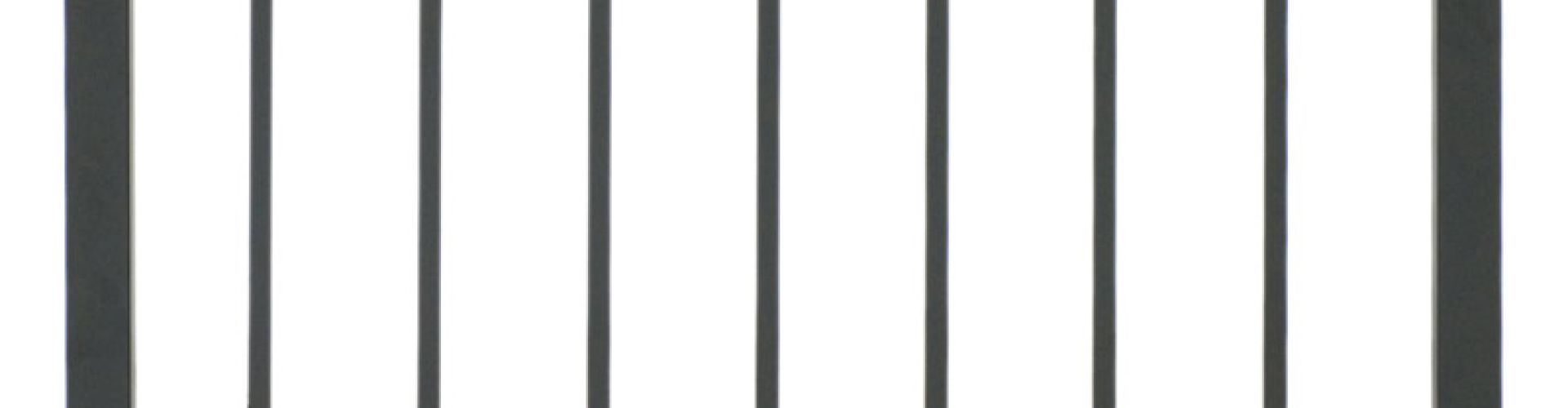 Welded mid rail with continuous picket railing.