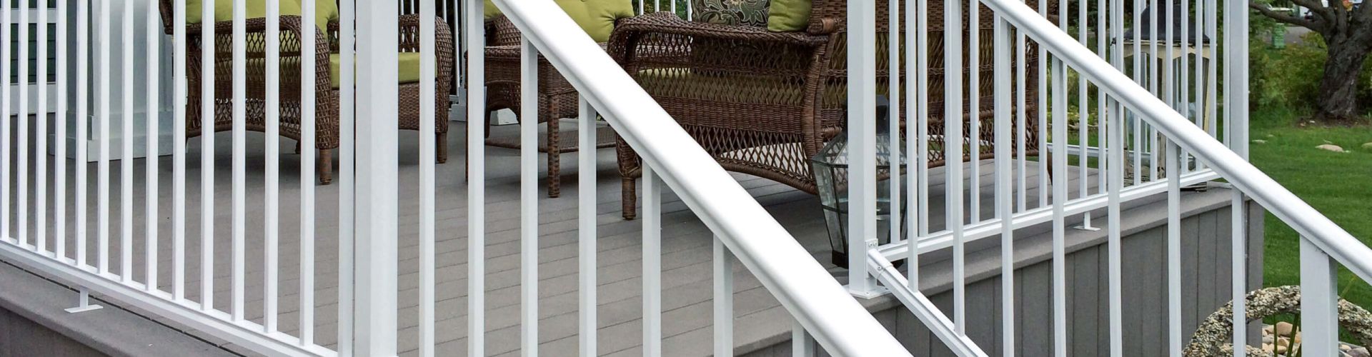 Deksmart Railings white aluminum picket railing system