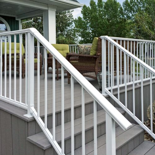 Deksmart Railings white aluminum picket railing system