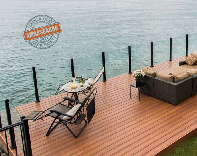 Century Aluminum Railings frameless glass railing system.