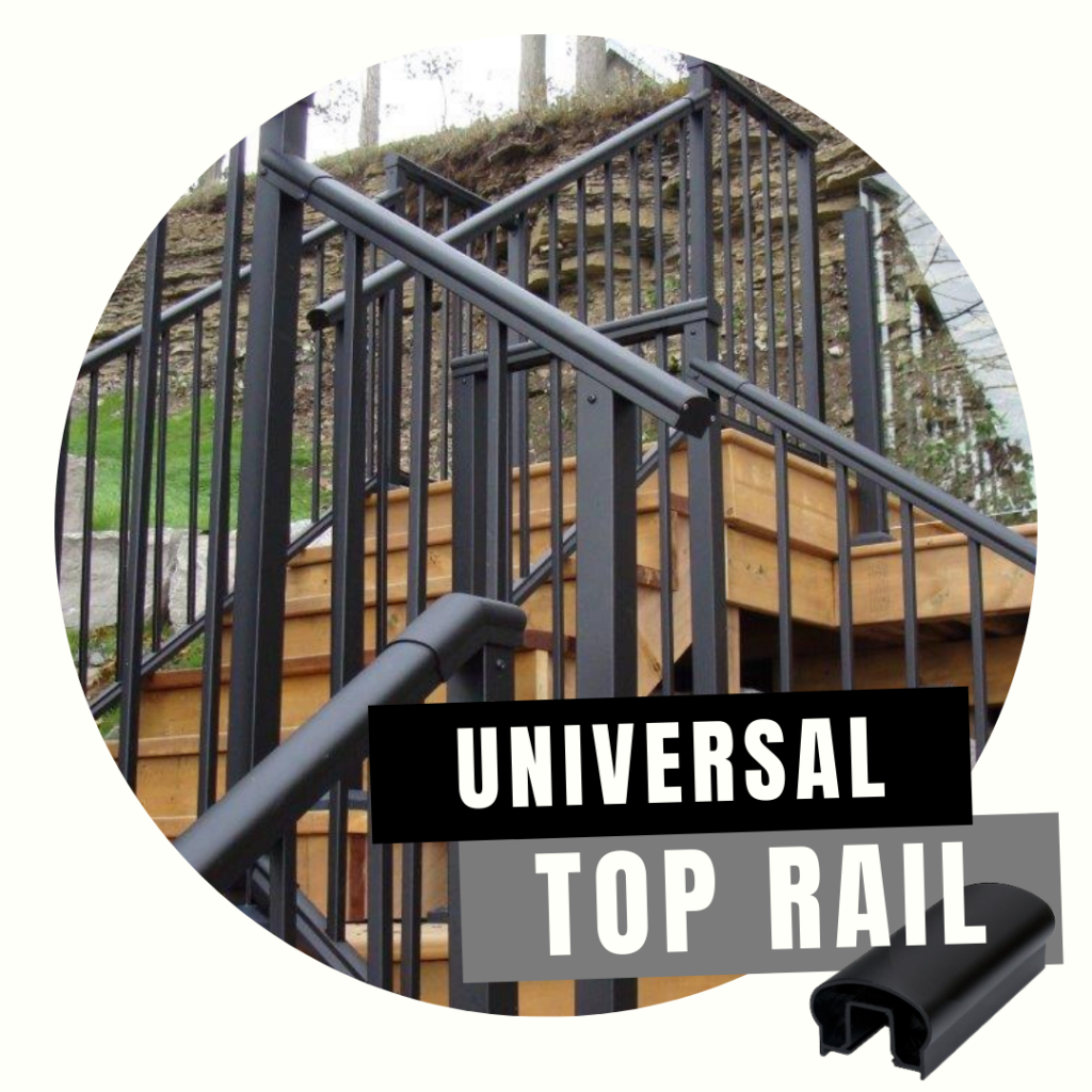 DekSmart Railings Universal Top Rail logo image.